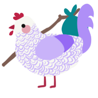 (unnamed), a white and lilac chicken with a double-lace pattern