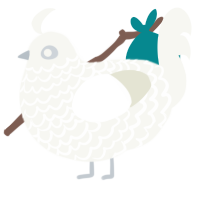 (unnamed), a white chicken with a lace pattern