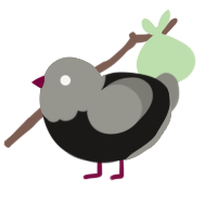 Quotidian, a sable and ash chicken with a head pattern