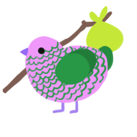 (unnamed), a lavender and viridian chicken with a lace pattern