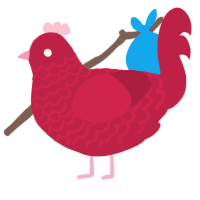 Red Balloon, a crimson chicken with a lace pattern