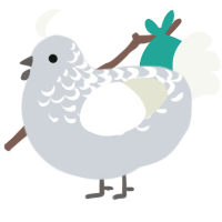 The Delights, a mist and white chicken with a half-lace pattern