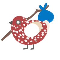 Strawberry Parfait, a red and cream chicken with a speckle pattern