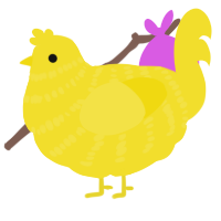 WIP - hbe, a yellow chicken with a bar pattern