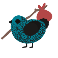 Underworld, a sea and sable chicken with a double-lace pattern