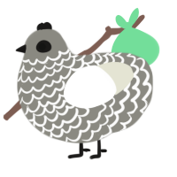 (unnamed), a ash and white chicken with a lace pattern