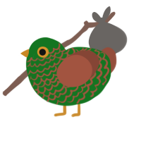 Eat Your Veggies, a leaf and russet chicken with a lace pattern
