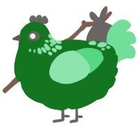For aple, a leaf and spring chicken with a neck-speckle pattern