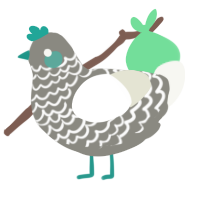 blue footed booby, a ash and white chicken with a lace pattern