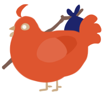 (unnamed), a vermilion chicken