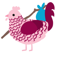 (unnamed), a rose and maroon chicken with a lace pattern