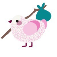 (unnamed), a white and pink chicken with a double-lace pattern