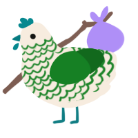 Vanilla Matcha, a cream and leaf chicken with a lace pattern