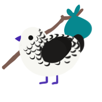 ufs, a white and sable chicken with a half-lace pattern