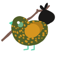 Evil Pickle, a olive and ochre chicken with a speckle pattern