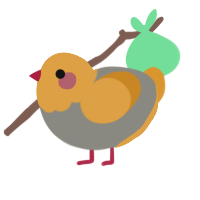 Eggshell, a ash and orange chicken with a head pattern