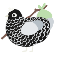 (unnamed), a sable and mist chicken with a lace pattern