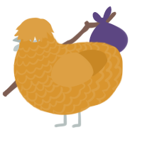 orange xxy, a orange chicken with a lace pattern