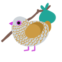 (unnamed), a mist and gold chicken with a lace pattern