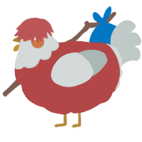 (unnamed), a red and silver chicken with a head pattern