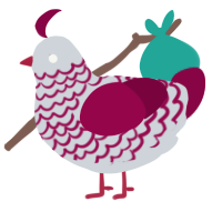 (unnamed), a mist and maroon chicken with a lace pattern