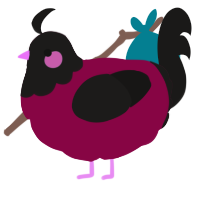 (unnamed), a maroon and sable chicken with a head pattern