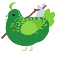 (unnamed), a viridian and grass chicken with a half-lace pattern