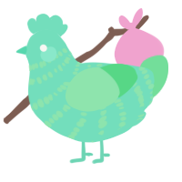 (unnamed), a mint and spring chicken with a bar pattern