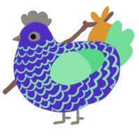 (unnamed), a indigo and spring chicken with a lace pattern
