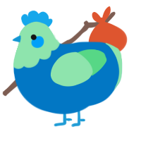 A sapphire and spring chicken with a head pattern