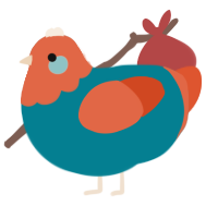 sunscreen, a sea and vermilion chicken with a head pattern