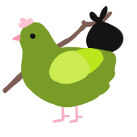 A chartreuse and lime chicken
