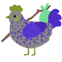 grafitti, a ash and indigo chicken with a speckle pattern