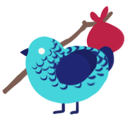 ufs pool tile, a aqua and navy chicken with a half-lace pattern