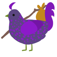 (unnamed), a overcast and violet chicken with a speckle pattern