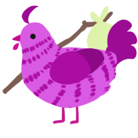 (unnamed), a orchid and plum chicken with a bar pattern