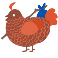 (unnamed), a russet and vermilion chicken with a lace pattern