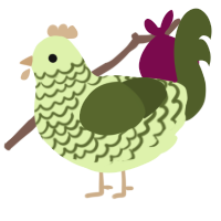 (unnamed), a apple and olive chicken with a lace pattern