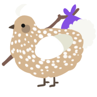 (unnamed), a beige and white chicken with a speckle pattern