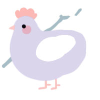 carrot, a olive and black chicken