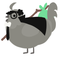 Chance, a ash chicken with a head pattern