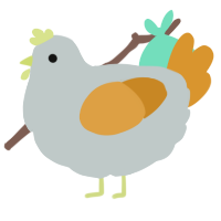 (unnamed), a silver and orange chicken