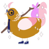 A ochre and rose chicken with a neck-band pattern
