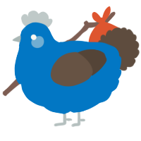 (unnamed), a sapphire and bark chicken