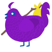 (unnamed), a violet chicken with a lace pattern