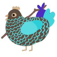 (unnamed), a bark and aqua chicken with a lace pattern