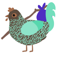 (unnamed), a bark and mint chicken with a double-lace pattern