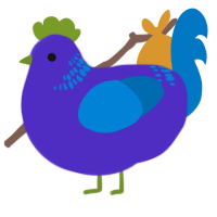 (unnamed), a indigo and sapphire chicken with a neck-band pattern
