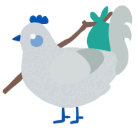 (unnamed), a mist and silver chicken with a double-lace pattern