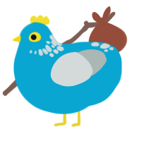 Spip, a cerulean and silver chicken with a neck-speckle pattern